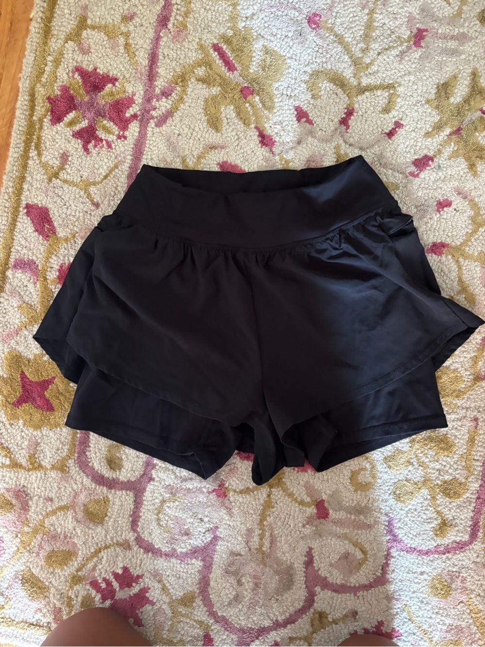 Oner Active Black Layered Athletic running shorts